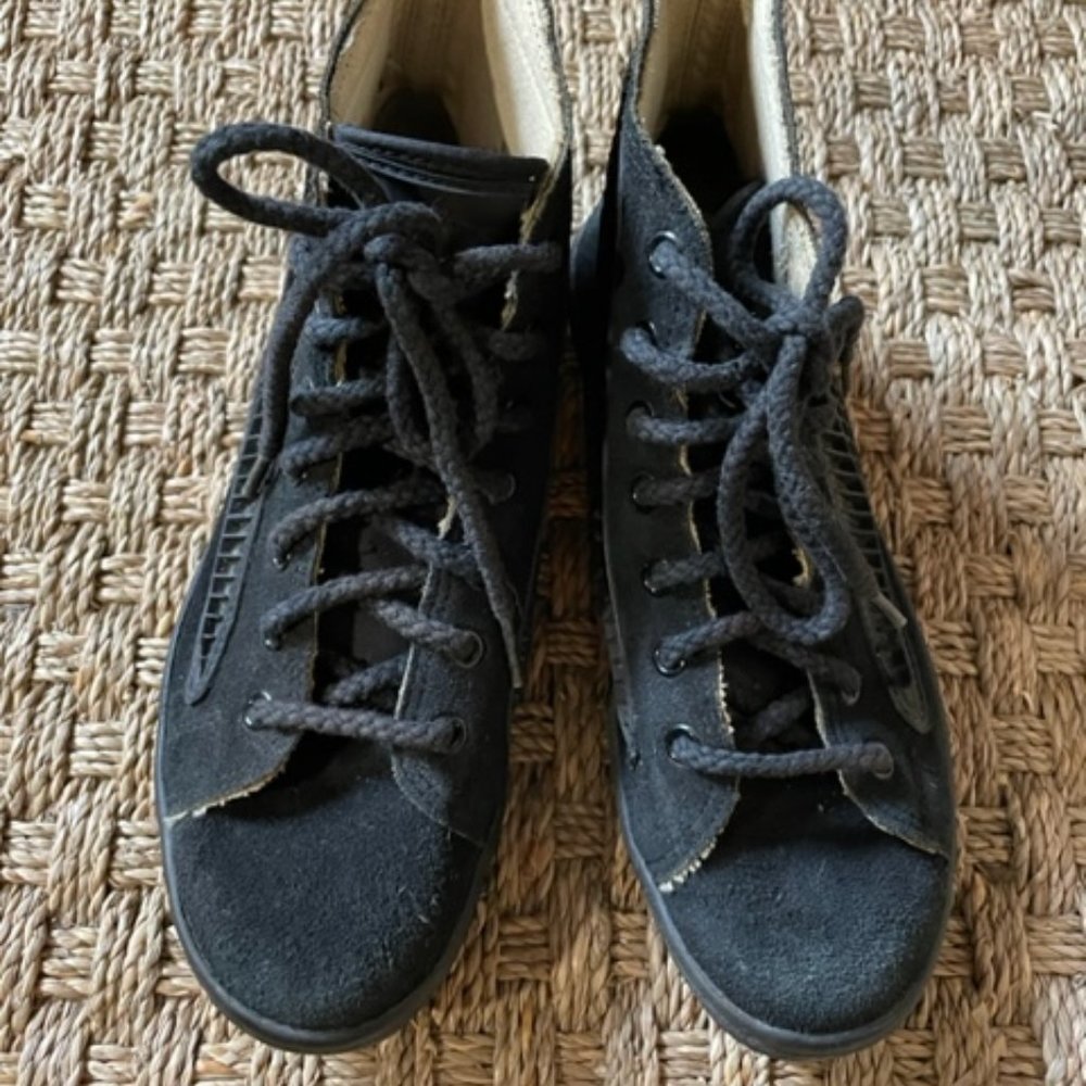 Free Lance (Paris) suede and rubber hi-top boots